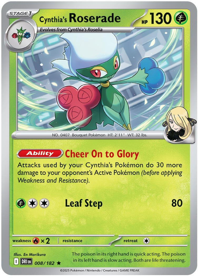 Cynthia's Roserade (008/182) (SV10: Destined Rivals)