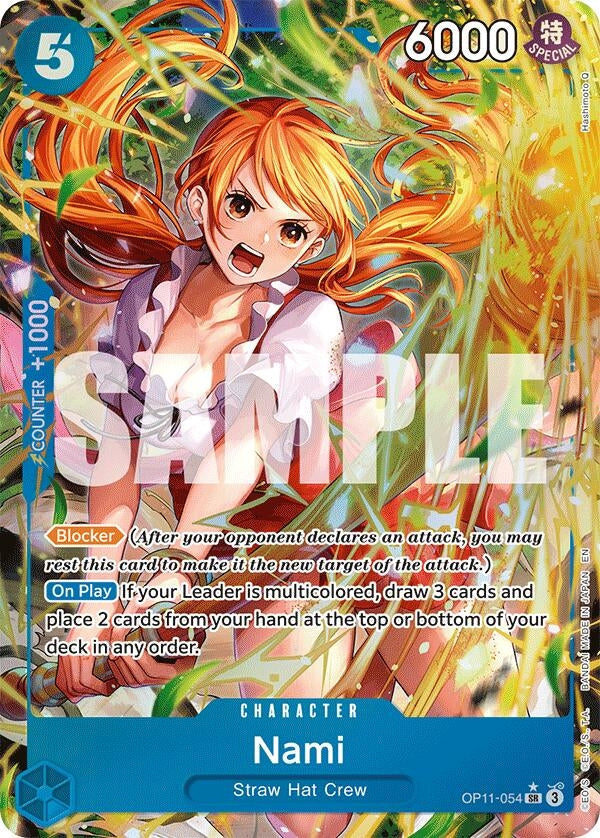 Nami (054) (Alternate Art) (OP11-054) (A Fist of Divine Speed)