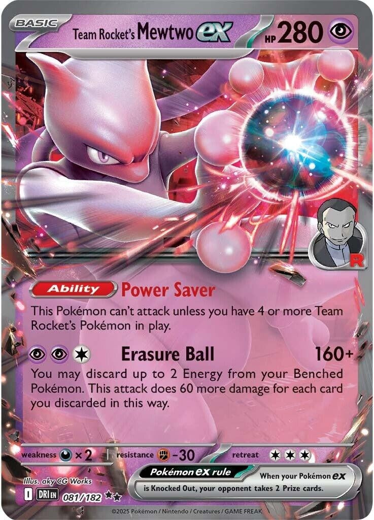 Team Rocket's Mewtwo ex (081/182) (SV10: Destined Rivals)