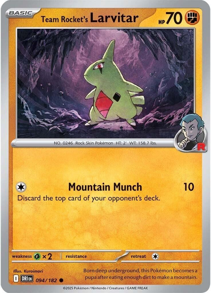 Team Rocket's Larvitar (094/182) (SV10: Destined Rivals)