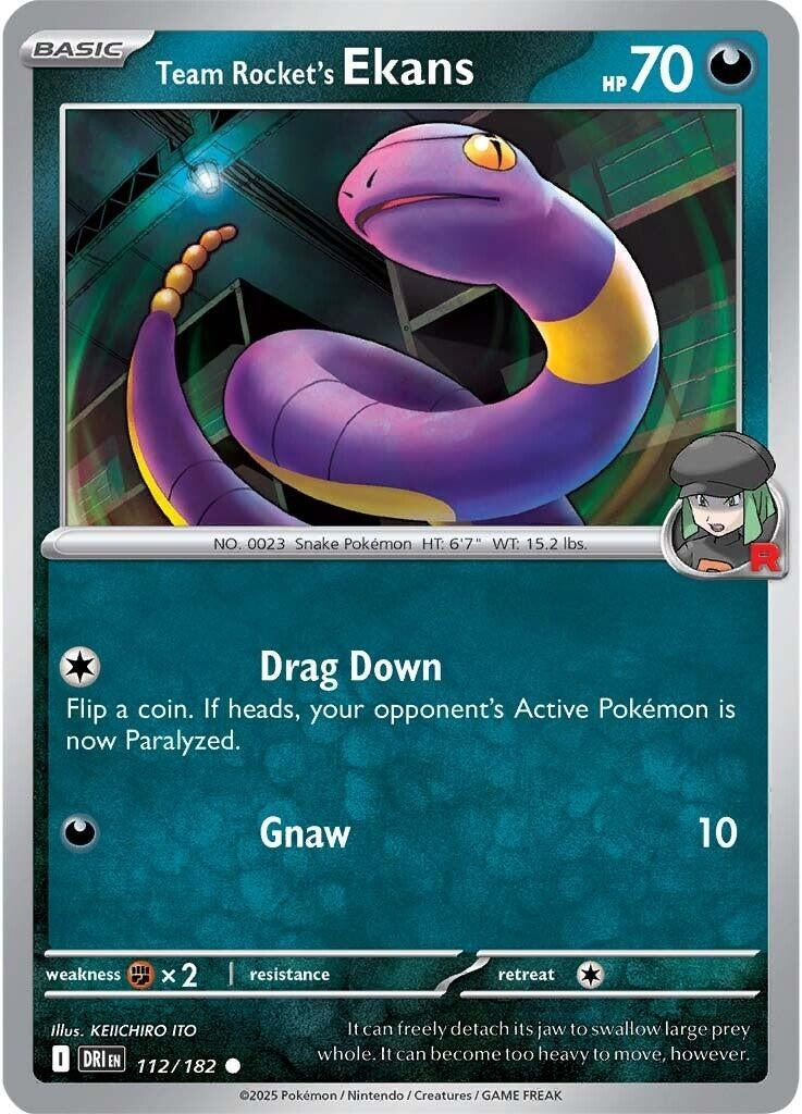 Team Rocket's Ekans (112/182) (SV10: Destined Rivals)
