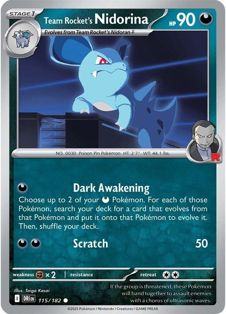 Team Rocket's Nidorina (115/182) (SV10: Destined Rivals)