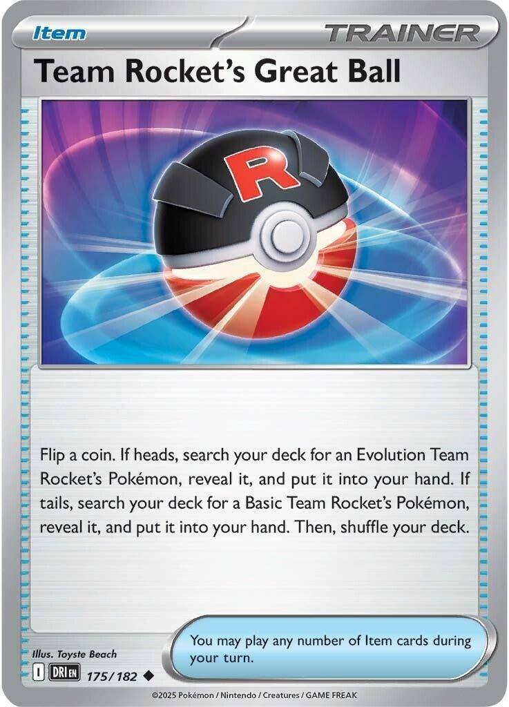 Team Rocket's Great Ball (175/182) (SV10: Destined Rivals)