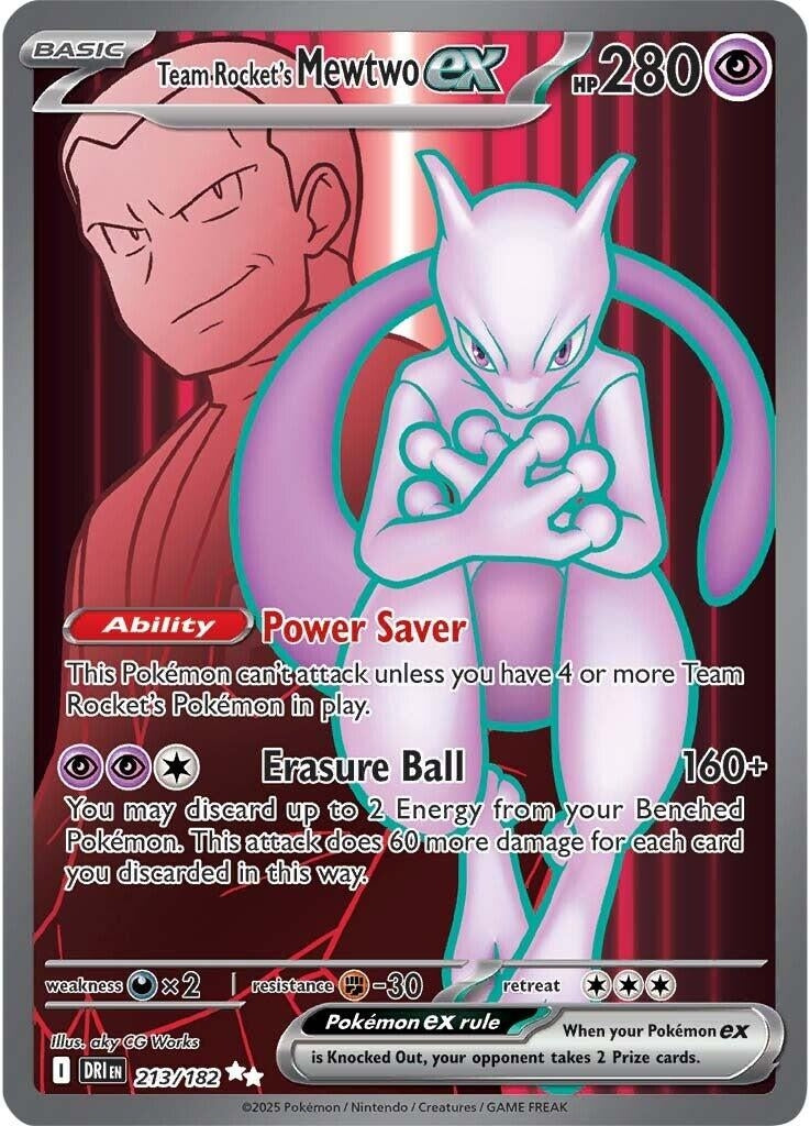 Team Rocket's Mewtwo ex (213/182) (SV10: Destined Rivals)
