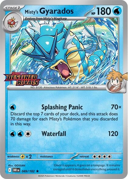 Misty's Gyarados (Destined Rivals Stamp) (049/182) (SV10: Destined Rivals)