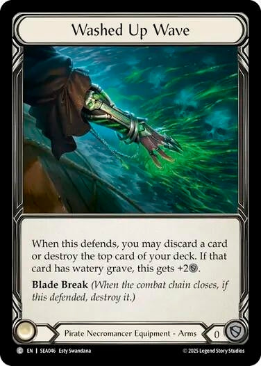 Image for Washed Up Wave (Treasure) (SEA046) (High Seas) - Flesh and Blood TCG