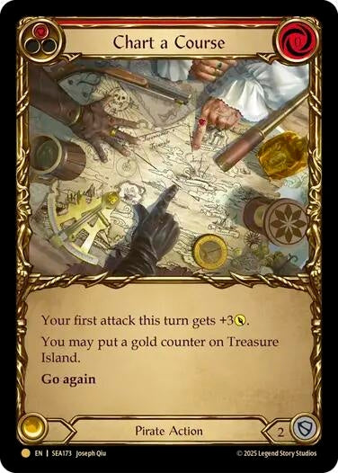 Image for Chart a Course (Red) (Treasure) (SEA173) (High Seas) - Flesh and Blood TCG