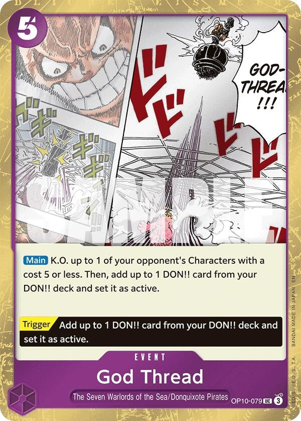 Image for God Thread (Pirate Foil) (OP10-079) (Premium Booster -The Best- Vol. 2) - One Piece Card Game