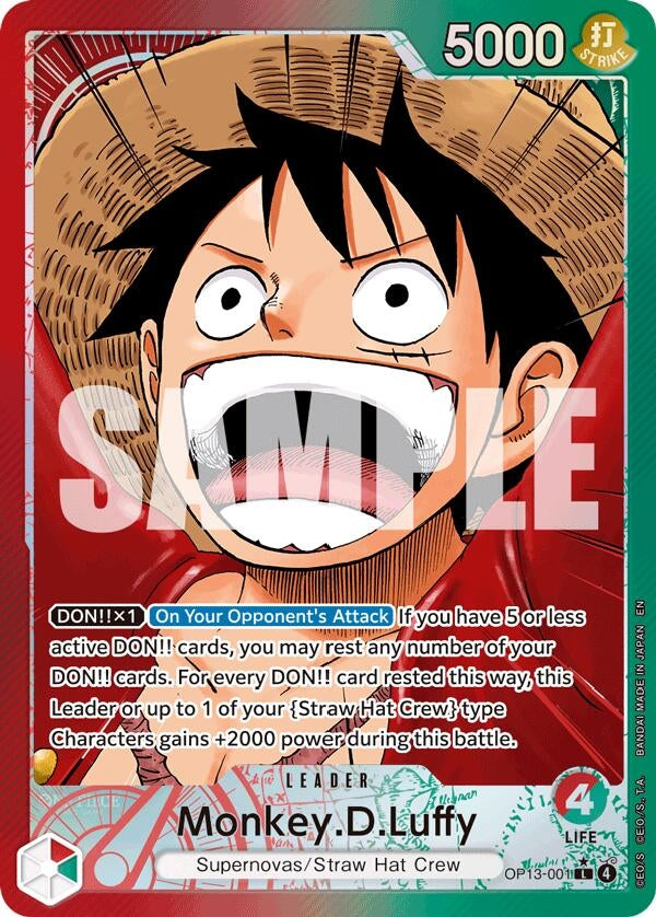 Image for Monkey.D.Luffy (001) (Alternate Art) (OP13-001) (Carrying On His Will) - One Piece Card Game