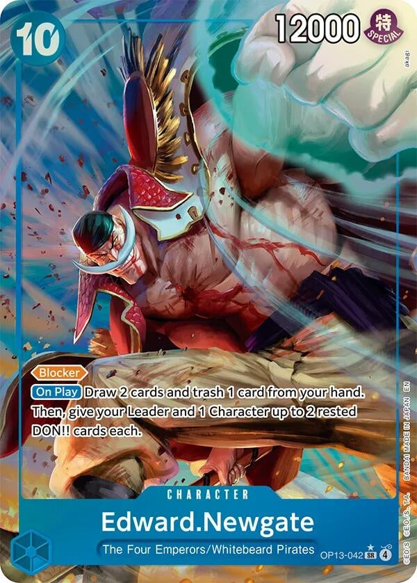 Image for Edward.Newgate (Alternate Art) (OP13-042) (Carrying On His Will) - One Piece Card Game