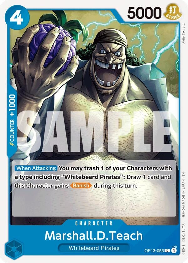 Image for Marshall.D.Teach (Carrying On His Will) - One Piece Card Game