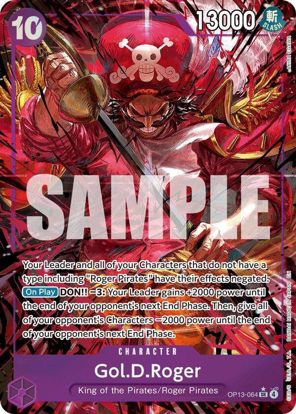 Gol.D.Roger (064) (Alternate Art) (OP13-064) (Carrying On His Will)