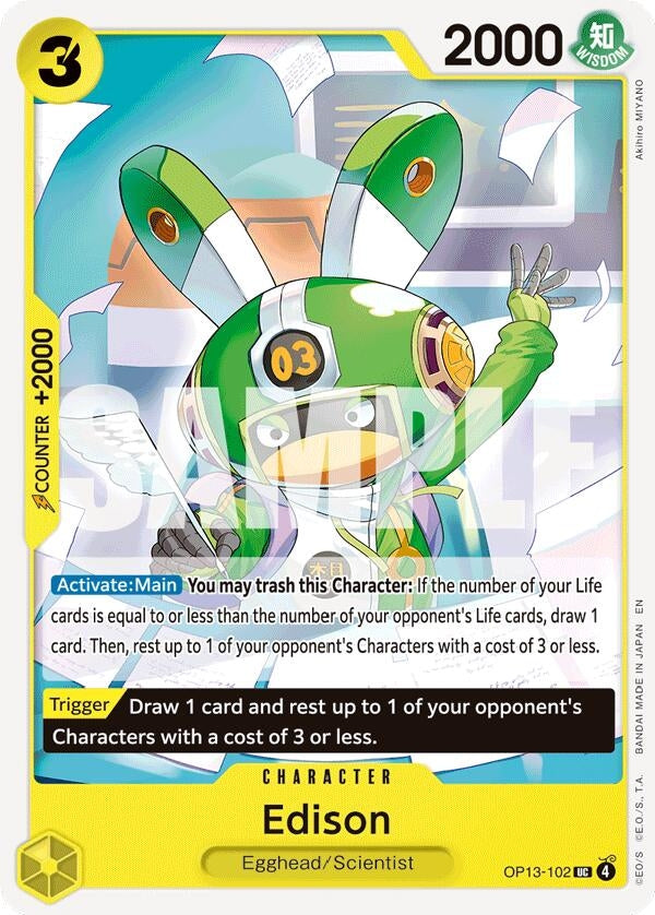 Image for Edison (OP13-102) (Carrying On His Will) - One Piece Card Game