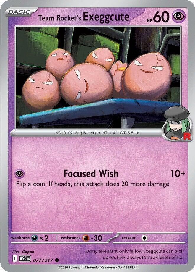Image for Team Rocket's exeggcute (077/217) (ME: Ascended Heroes) - Pokemon