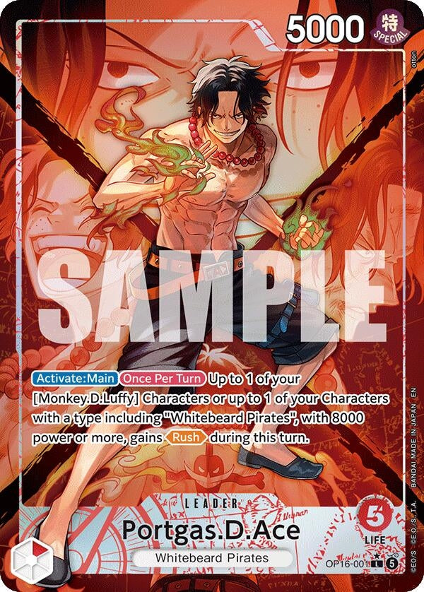 Image for Portgas.D.Ace (001) (Alternate Art) (OP16-001) (The Time of Battle) - One Piece Card Game