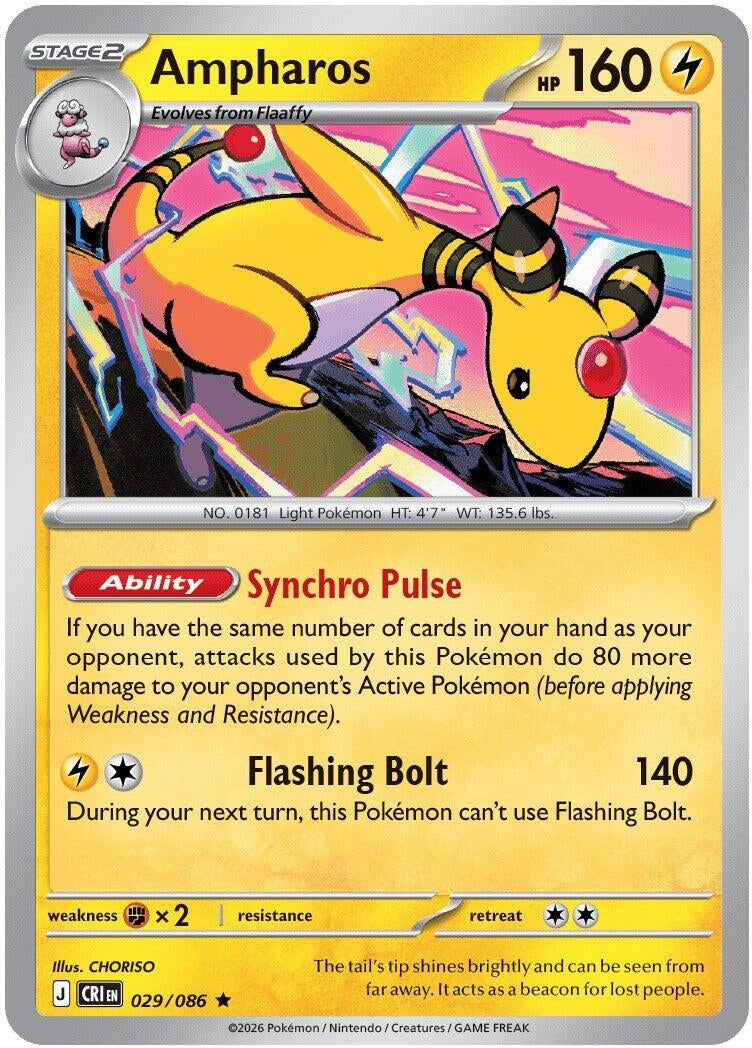 Image for Ampharos (029/086) (ME04: Chaos Rising) - Pokemon