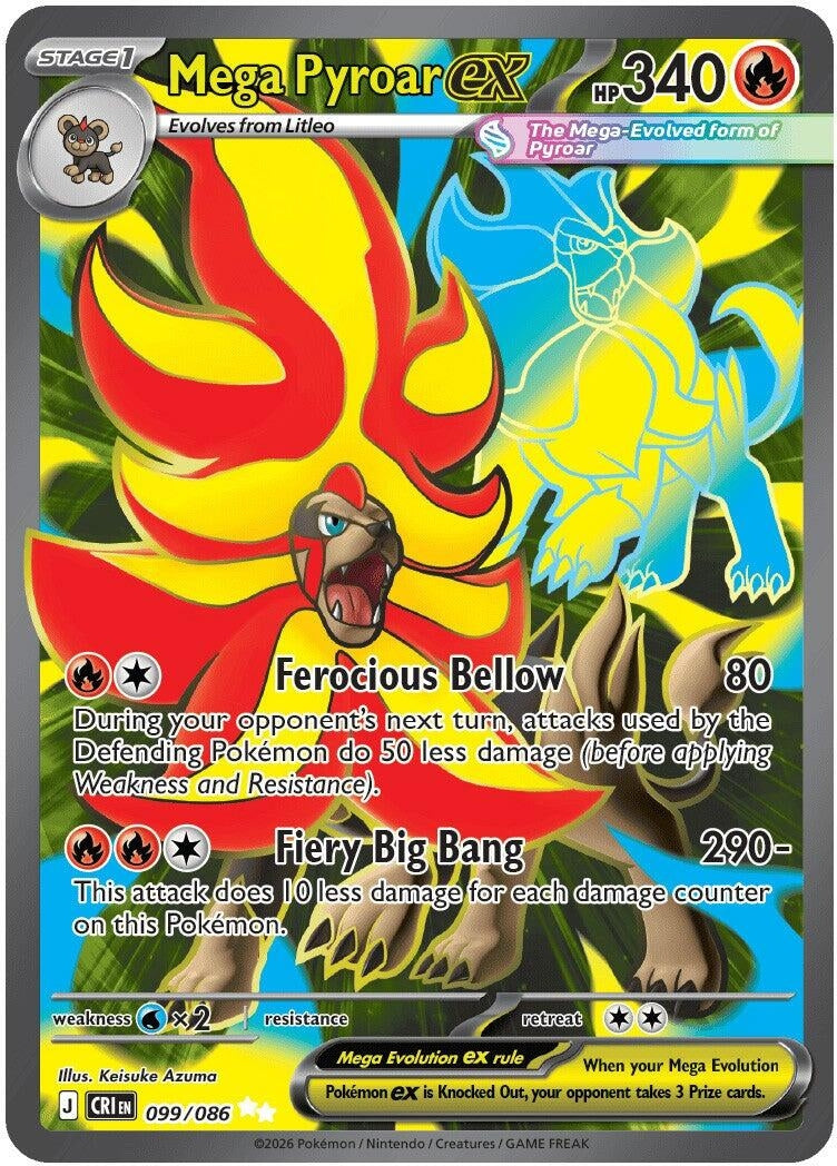 Image for Mega Pyroar ex (099/086) (ME04: Chaos Rising) - Pokemon