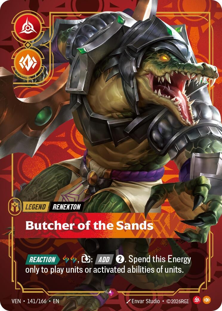 Image for Renekton - Butcher of the Sands (141/166) (Vendetta) (VEN) - Riftbound: League of Legends Trading Card Game