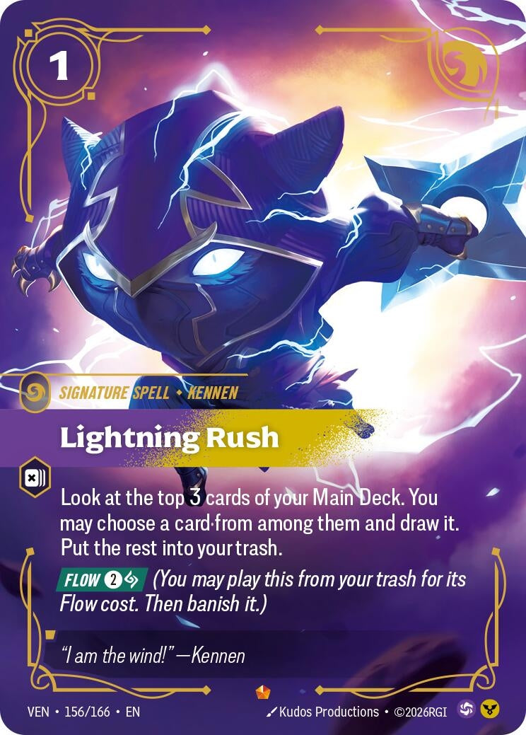 Image for Lightning Rush (156/166) (Vendetta) (VEN) - Riftbound: League of Legends Trading Card Game