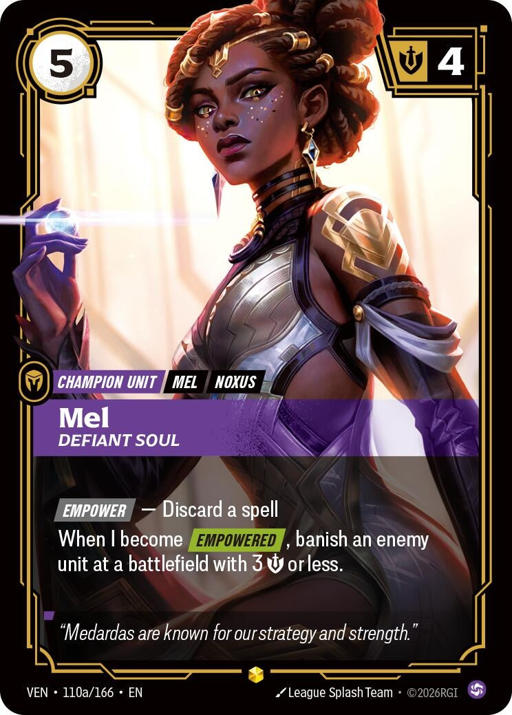 Image for Mel - Defiant Soul (Alternate Art) (110a/166) (Vendetta) (VEN) - Riftbound: League of Legends Trading Card Game