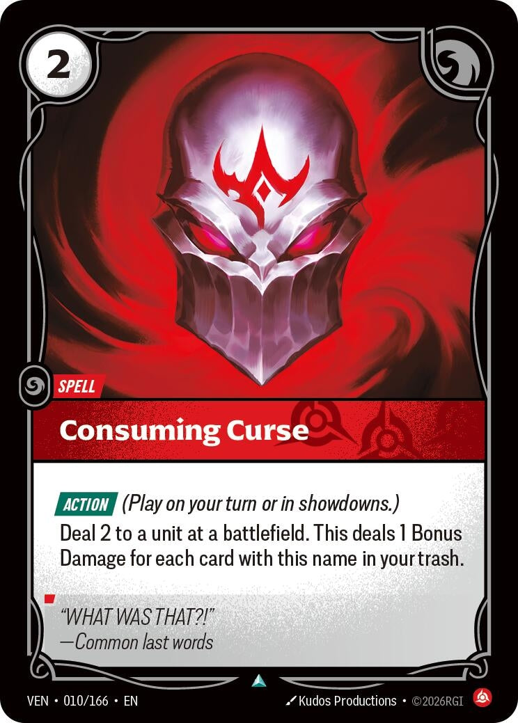 Image for Consuming Curse (010/166) (Vendetta) (VEN) - Riftbound: League of Legends Trading Card Game