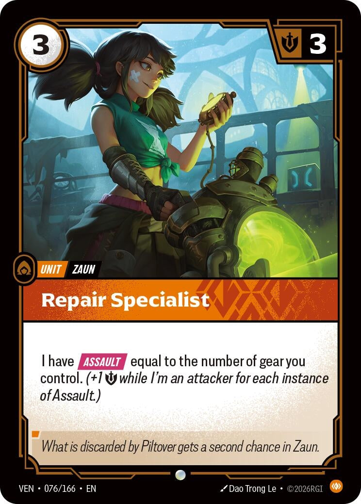 Image for Repair Specialist (076/166) (Vendetta) (VEN) - Riftbound: League of Legends Trading Card Game