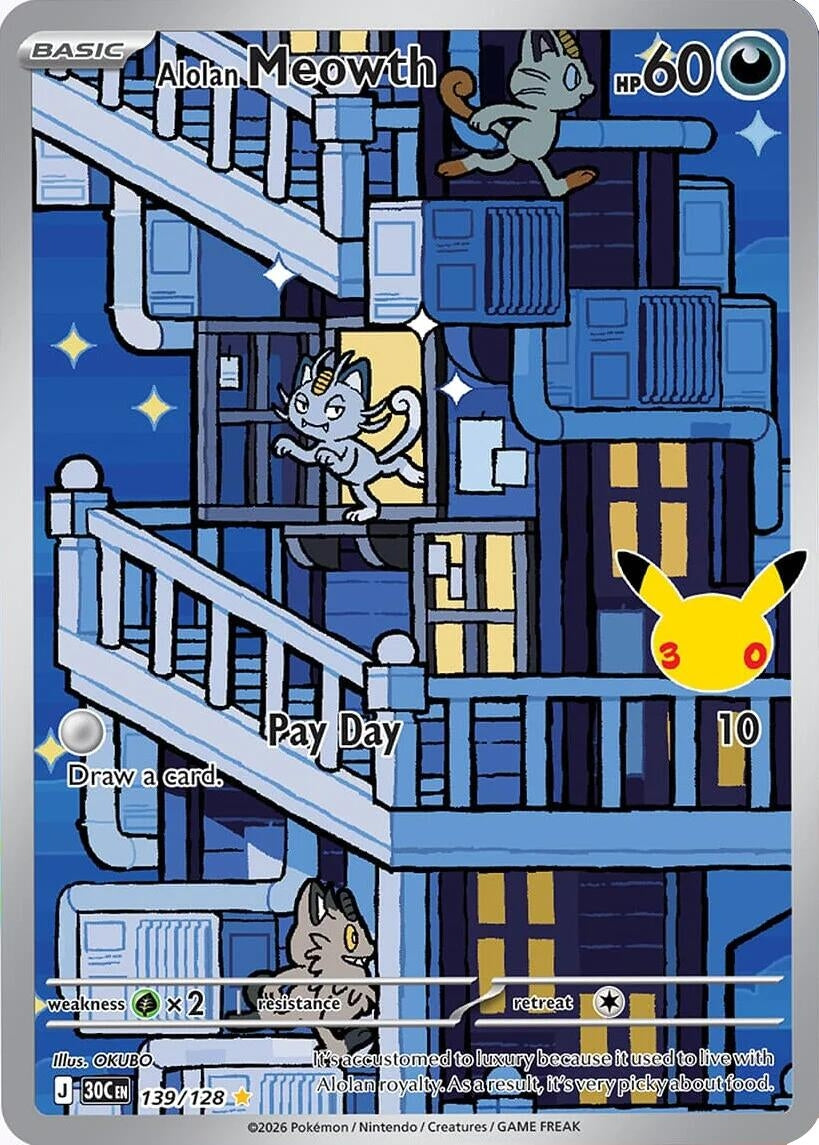 Alolan Meowth (139/128) (ME: 30th Celebration) (30C)