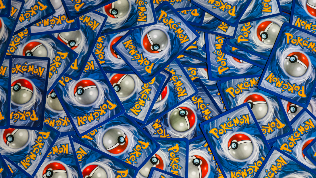 Huge pile of Pokémon trading cards