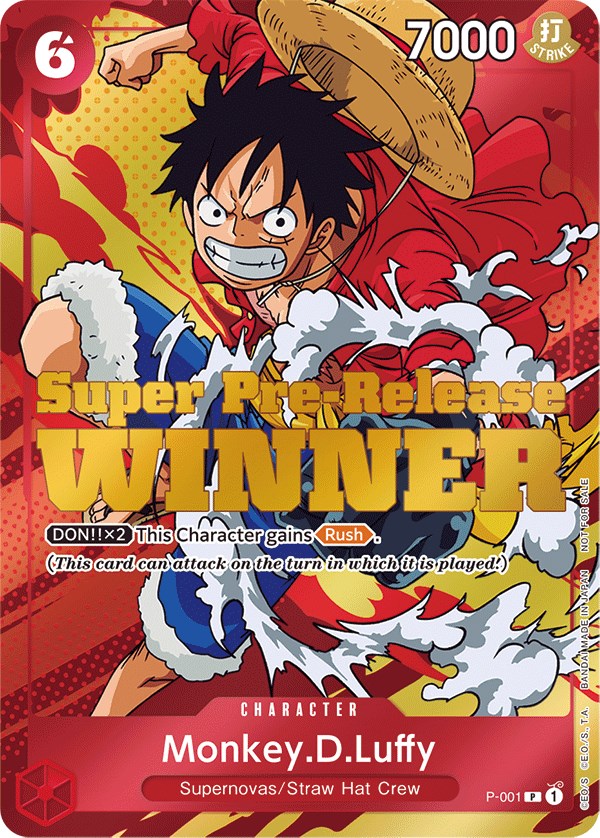 Monkey.D.Luffy (Super Pre-Release) (P-001) [One Piece Promotion Cards]