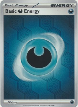 Basic Darkness Energy (SVE007) (Reverse Holo) [Scarlet & Violet: Shrouded Fable]