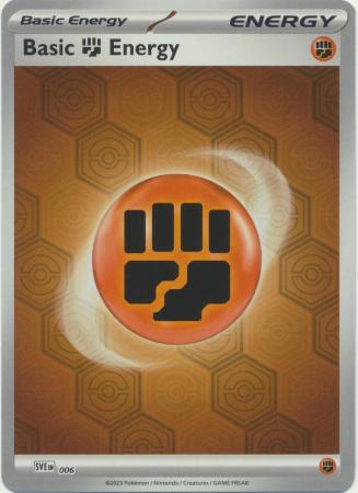 Basic Fighting Energy (SVE006) (Reverse Holo) [Scarlet & Violet: Shrouded Fable]