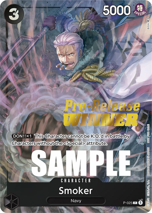 Smoker (Pre-Release) (P-025) [One Piece Promotion Cards]