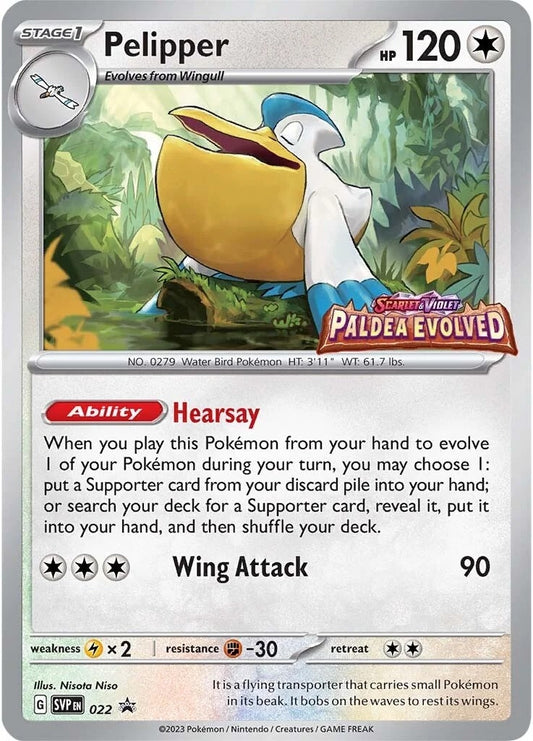 Pelipper - 022 (Prerelease) (022) [SV: Scarlet & Violet Promo Cards]