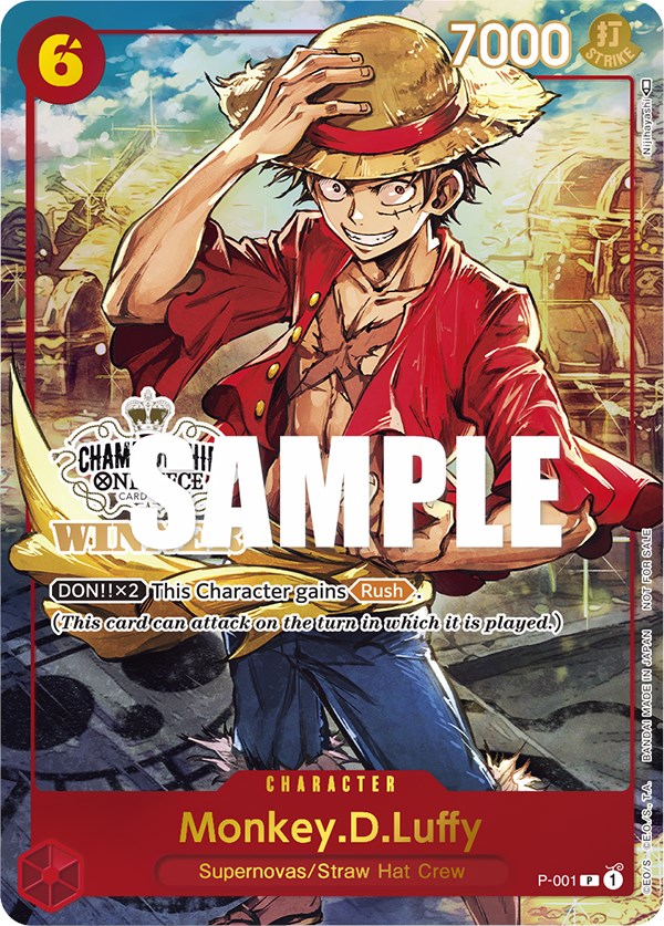 Monkey.D.Luffy (Store Championship Trophy Card) (P-001) [One Piece Promotion Cards]