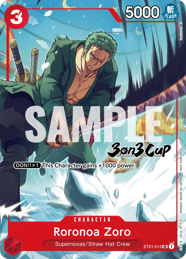 Roronoa Zoro (3-on-3 Cup) (ST01-013) [One Piece Promotion Cards]