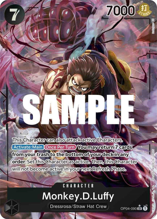 Monkey.D.Luffy (090) (Alternate Art) (OP04-090) [Kingdoms of Intrigue]