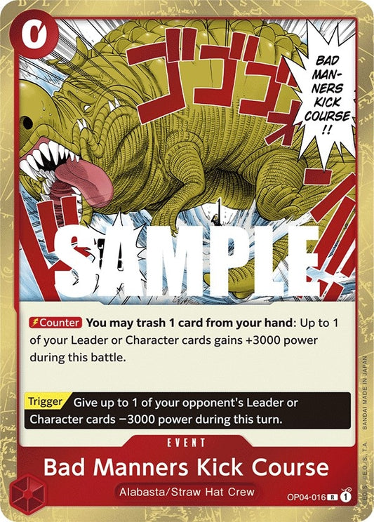 Bad Manners Kick Course (OP04-016) [Kingdoms of Intrigue]