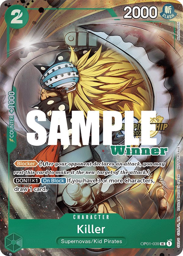 Killer (CS 2023 Top Players Pack) (OP01-039) [One Piece Promotion Cards]