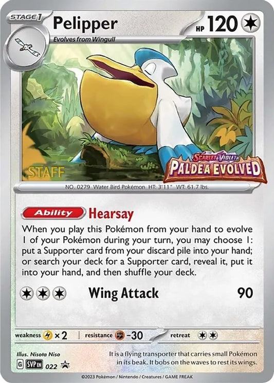 Pelipper - 022 (Prerelease) (022) [SV: Scarlet & Violet Promo Cards]