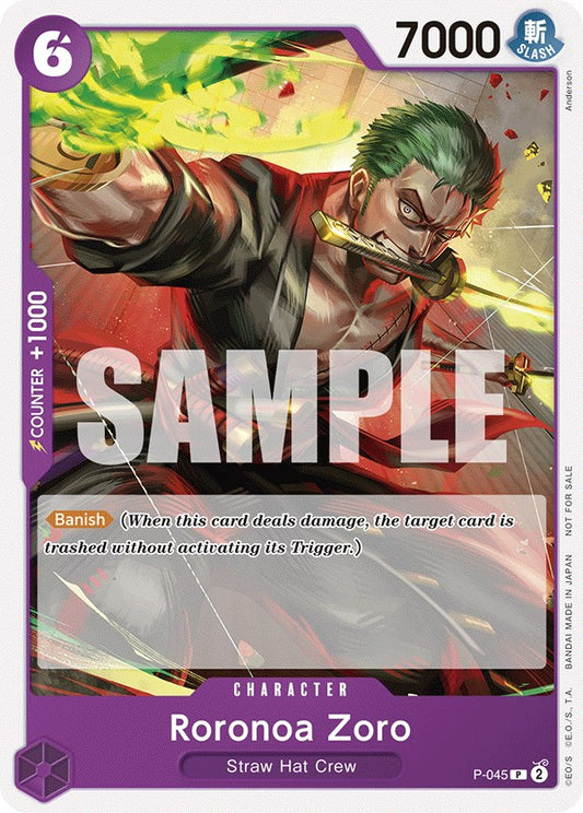 Roronoa Zoro (OP-06 Pre-Release Tournament) (P-045) [One Piece Promotion Cards]