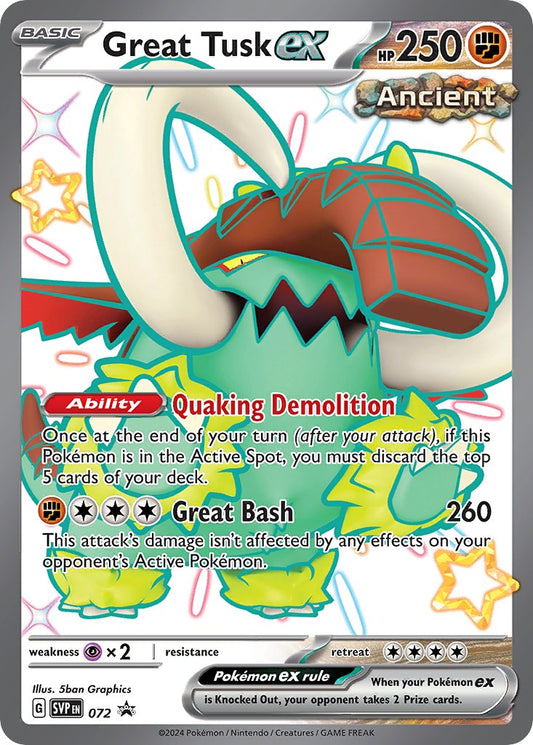 Great Tusk ex - 072 (072) [SV: Scarlet & Violet Promo Cards]