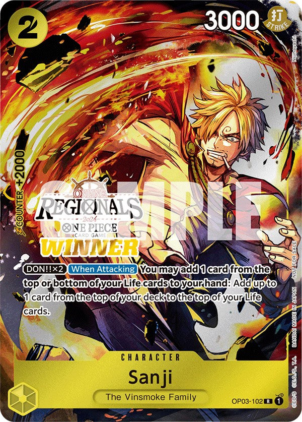 Sanji (Online Regional 2024) (OP03-102) [One Piece Promotion Cards]