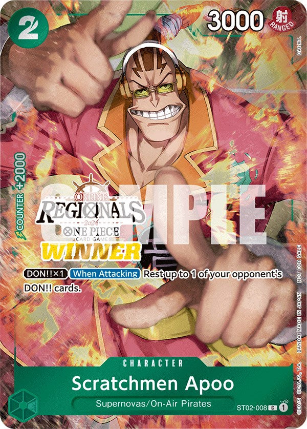 Scratchmen Apoo (Online Regional 2024) (ST02-008) [One Piece Promotion Cards]
