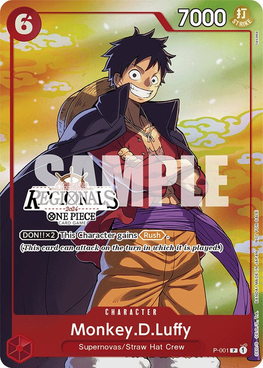 Monkey.D.Luffy (001) (Offline Regional 2024 Vol. 2) (P-001) [One Piece Promotion Cards]