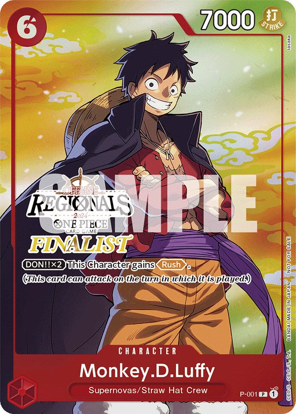 Monkey.D.Luffy (001) (Offline Regional 2024 Vol. 2) (P-001) [One Piece Promotion Cards]