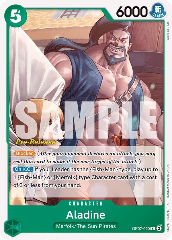 Image for Aladine (OP07-020) [500 Years in the Future Pre-Release Cards] - One Piece Card Game