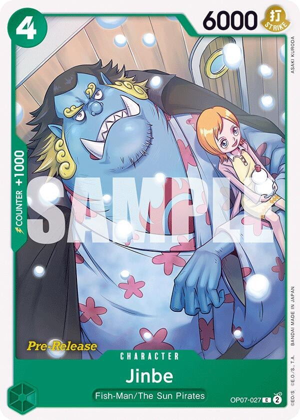 Image for Jinbe (027) (OP07-027) [500 Years in the Future Pre-Release Cards] - One Piece Card Game