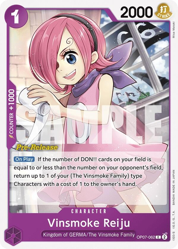 Image for Vinsmoke Reiju (OP07-062) [500 Years in the Future Pre-Release Cards] - One Piece Card Game