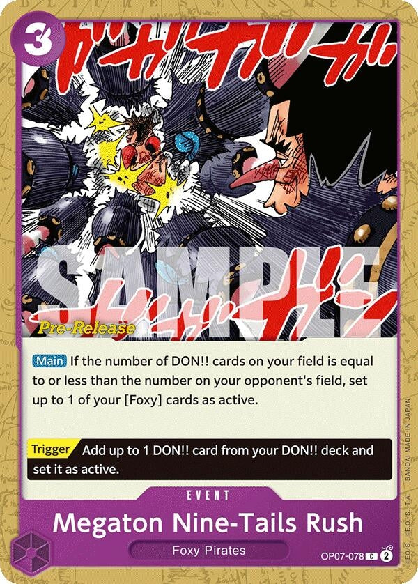 Image for Megaton Nine-Tails Rush (OP07-078) [500 Years in the Future Pre-Release Cards] - One Piece Card Game