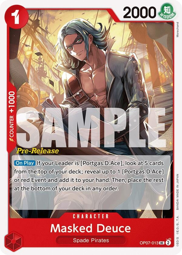 Image for Masked Deuce (OP07-013) [500 Years in the Future Pre-Release Cards] - One Piece Card Game